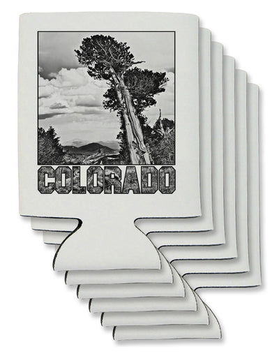 Colorado Landscape Text BW Can / Bottle Insulator Coolers-Can Coolie-TooLoud-6 Pieces-Davson Sales