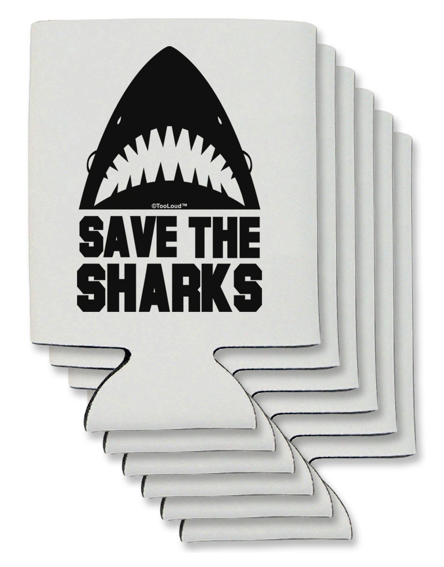 Save The Sharks Can / Bottle Insulator Coolers-Can Coolie-TooLoud-6-Davson Sales