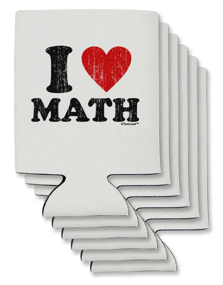 I Heart Math Distressed Can / Bottle Insulator Coolers by TooLoud-Can Coolie-TooLoud-1-Davson Sales