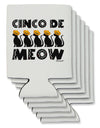 Five Cats - Cinco de Meow Can / Bottle Insulator Coolers by TooLoud-Can Coolie-TooLoud-6-Davson Sales