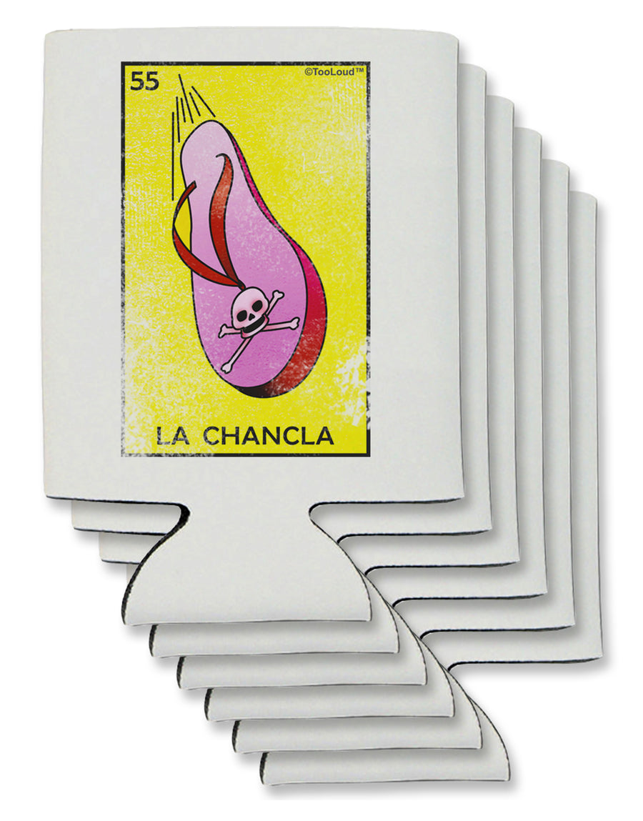 La Chancla Loteria Distressed Can / Bottle Insulator Coolers by TooLoud