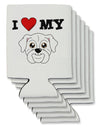 I Heart My - Cute Bulldog - White Can / Bottle Insulator Coolers by TooLoud-Can Coolie-TooLoud-6-Davson Sales