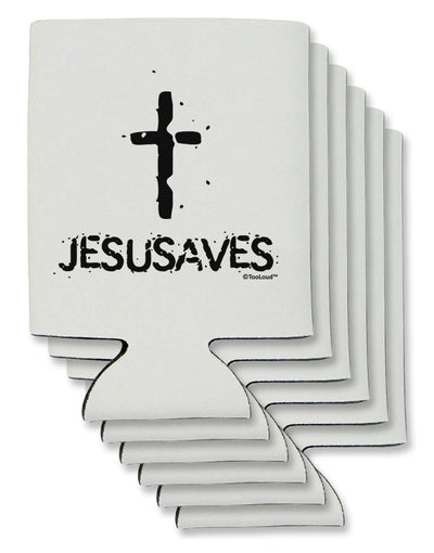 JESUSAVES - Jesus Saves Cross Design Can / Bottle Insulator Coolers by TooLoud-Can Coolie-TooLoud-6-Davson Sales