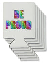 Be Proud Gay Pride - Rainbow Hearts Can / Bottle Insulator Coolers by TooLoud-Can Coolie-TooLoud-6-Davson Sales