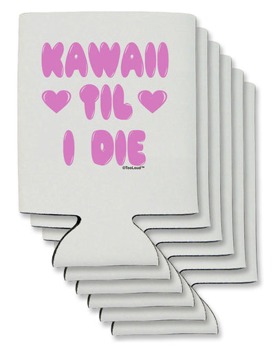 Kawaii Til I Die - Design - Magenta Can / Bottle Insulator Coolers by TooLoud-Can Coolie-TooLoud-6-Davson Sales