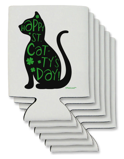 Happy St. Catty's Day - St. Patrick's Day Cat Can / Bottle Insulator Coolers by TooLoud-Can Coolie-TooLoud-6-Davson Sales