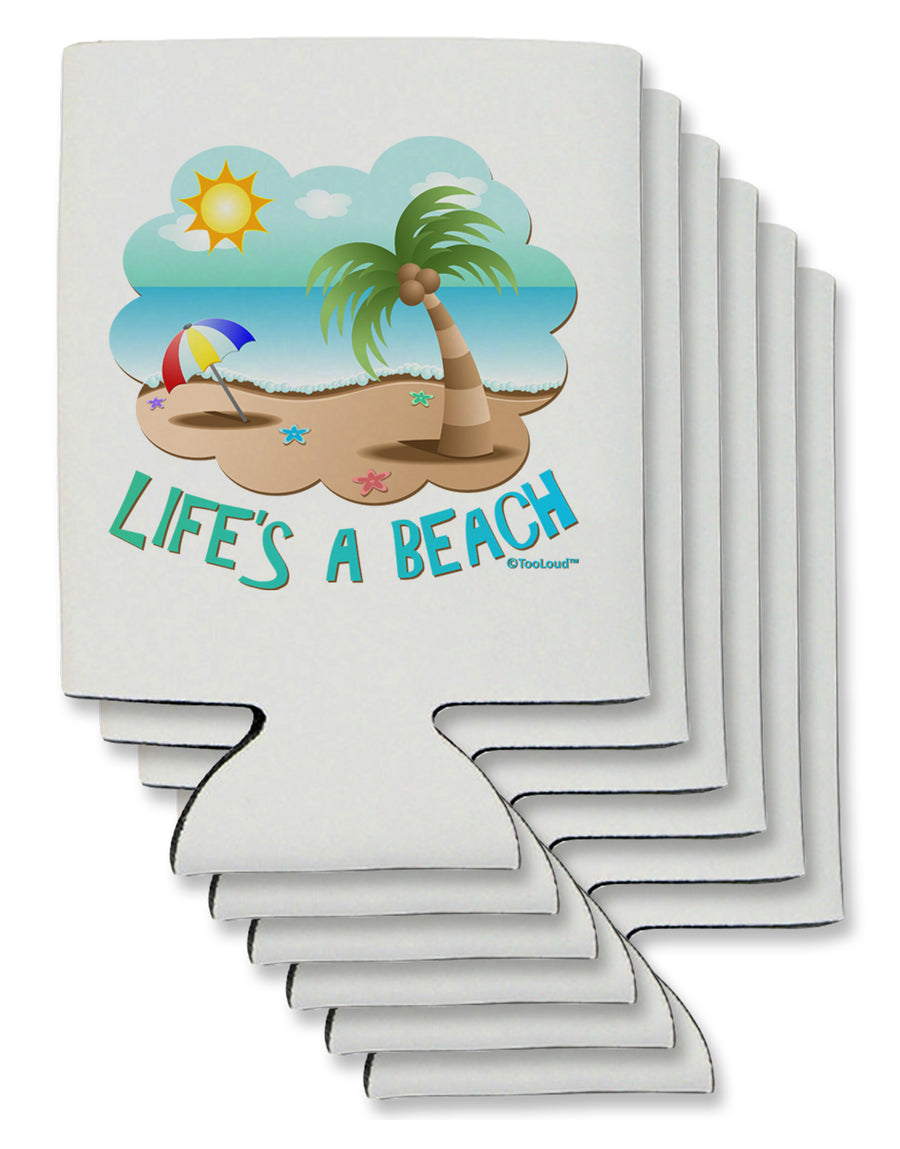 Fun Summer Beach Scene - Life's a Beach Can / Bottle Insulator Coolers by TooLoud-Can Coolie-TooLoud-1-Davson Sales