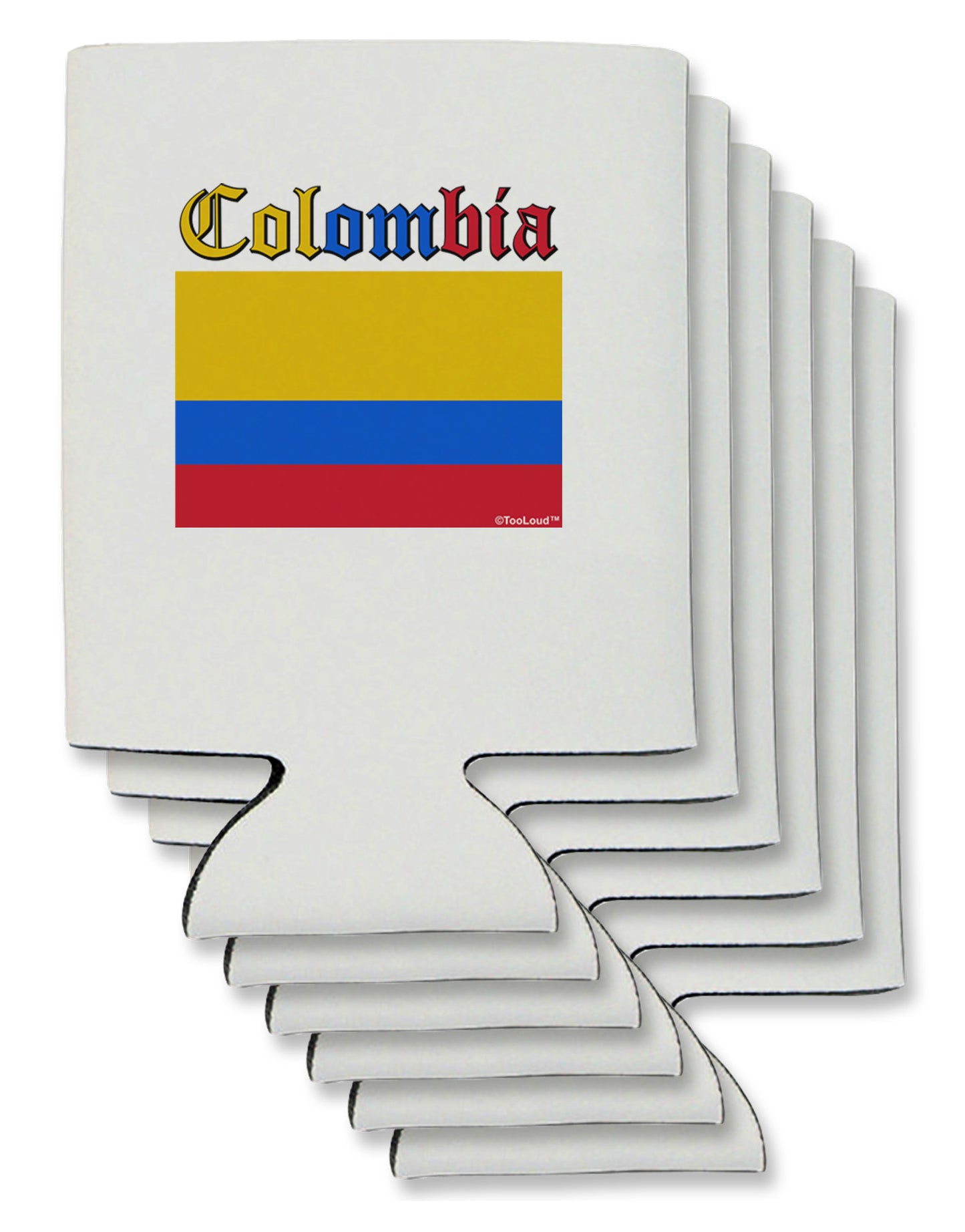 Colombia Flag Can / Bottle Insulator Coolers-Can Coolie-TooLoud-6-Davson Sales