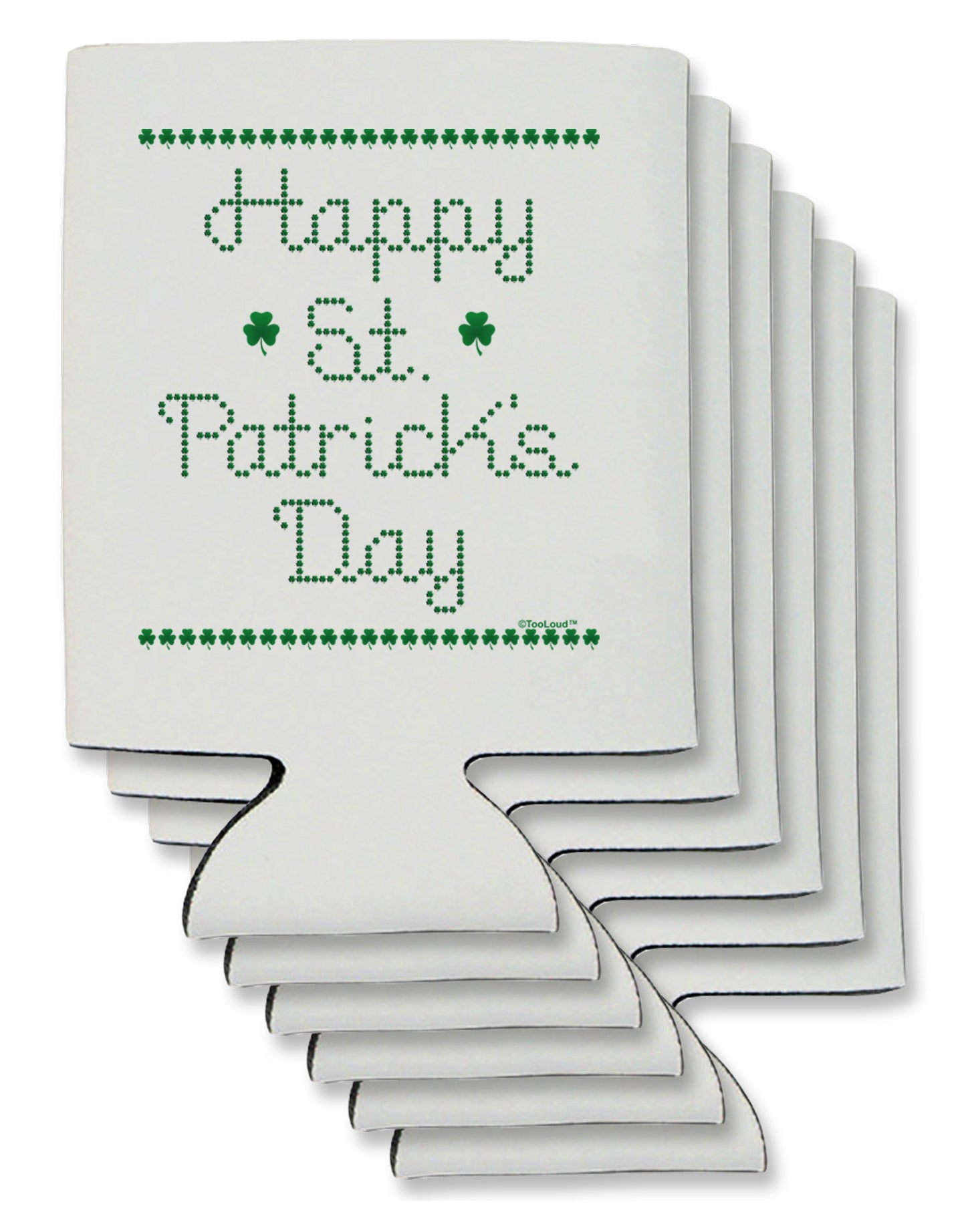Happy St Patricks Day Clovers Can / Bottle Insulator Coolers-Can Coolie-TooLoud-6-Davson Sales