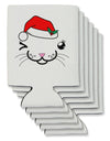 Kyu-T Face Kattia Santa Hat Girl Cat Can / Bottle Insulator Coolers-Can Coolie-TooLoud-6 Pieces-Davson Sales