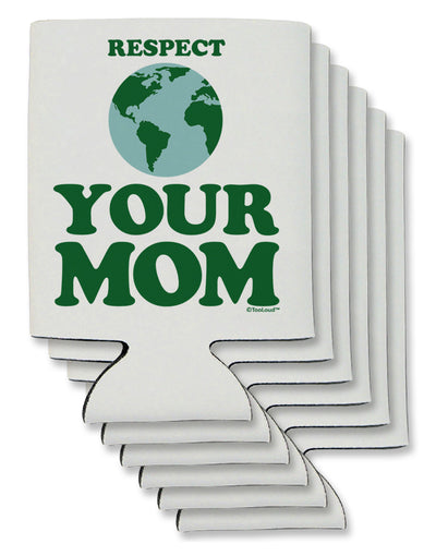 Respect Your Mom - Mother Earth Design - Color Can / Bottle Insulator Coolers-Can Coolie-TooLoud-6-Davson Sales