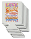 Love is like Sunshine - Sunburst Can / Bottle Insulator Coolers-Can Coolie-TooLoud-6 Pieces-Davson Sales