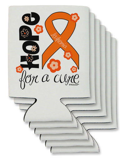 Hope for a Cure - Orange Ribbon Leukemia - Flowers Can / Bottle Insulator Coolers-Can Coolie-TooLoud-6-Davson Sales