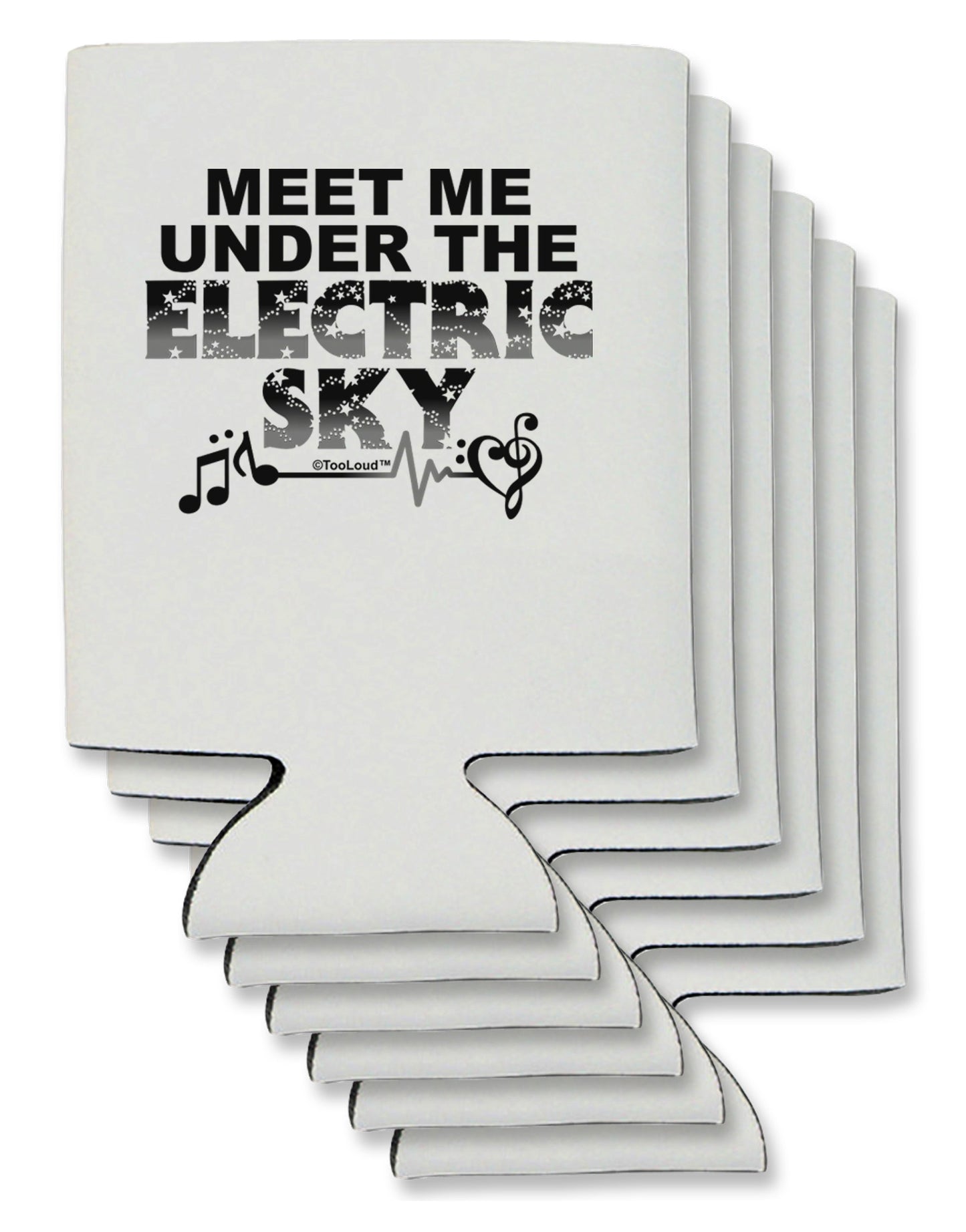 Electric Sky BnW Can / Bottle Insulator Coolers-Can Coolie-TooLoud-6-Davson Sales