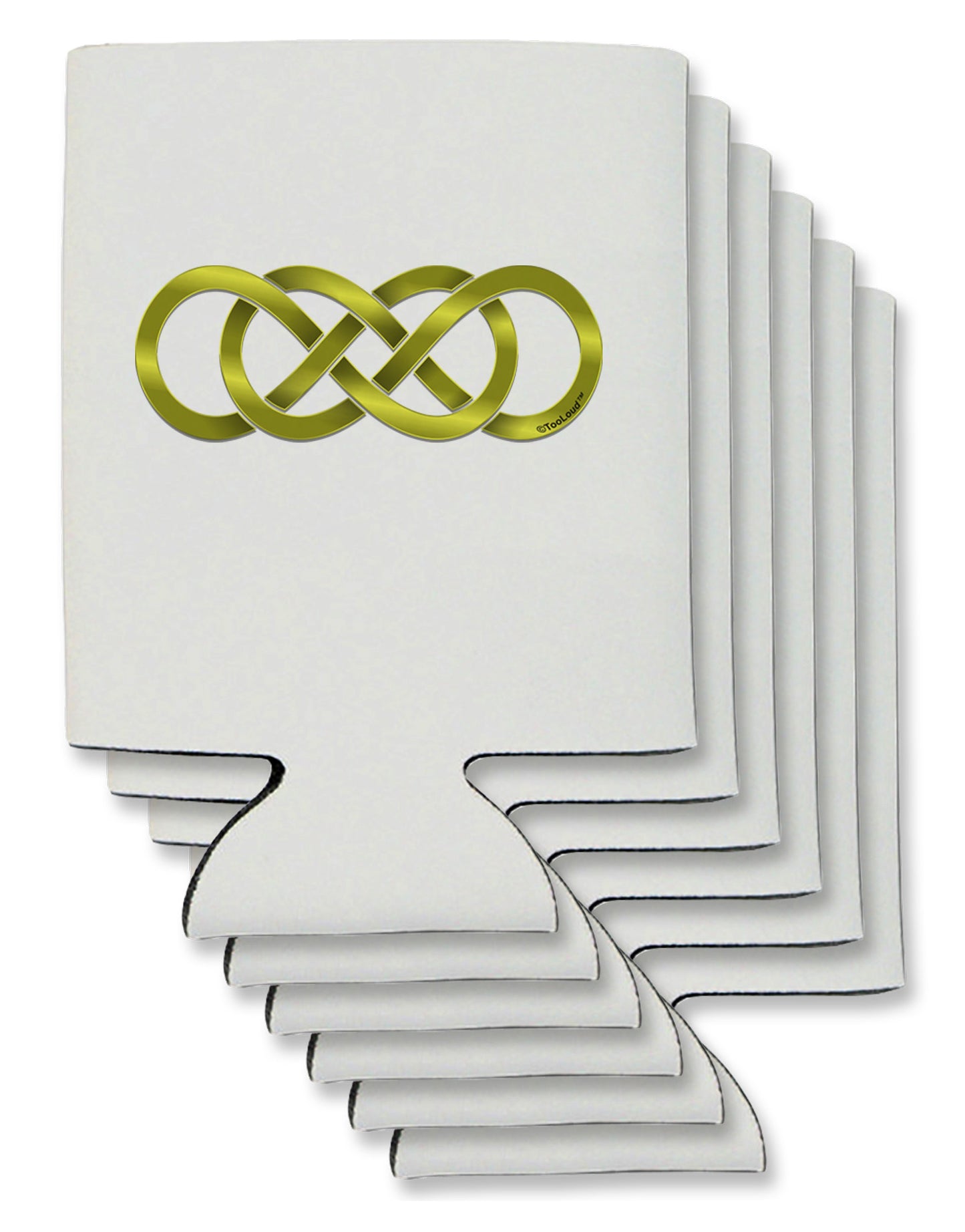 Double Infinity Gold Can / Bottle Insulator Coolers-Can Coolie-TooLoud-6-Davson Sales