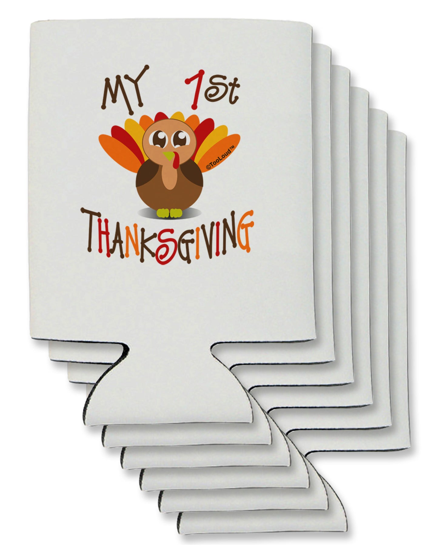 My 1st Thanksgiving Can / Bottle Insulator Coolers-Can Coolie-TooLoud-6-Davson Sales