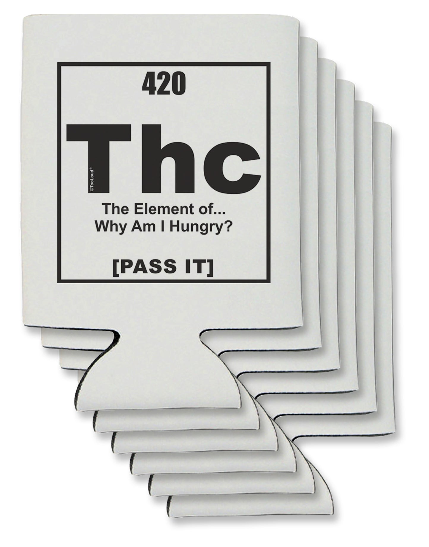 420 Element THC Funny Stoner Can / Bottle Insulator Coolers by TooLoud-Can Coolie-TooLoud-6-Davson Sales