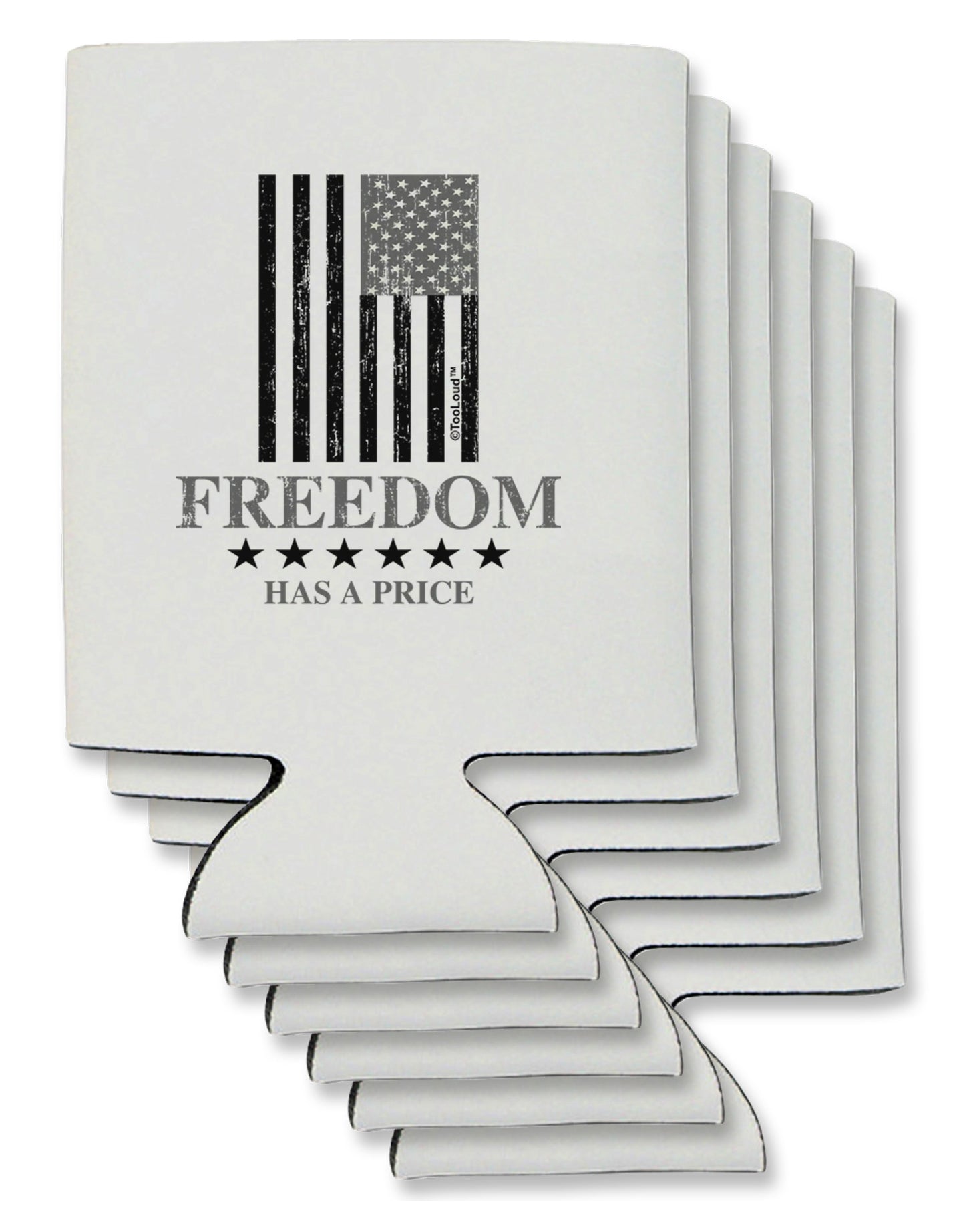 Freedom Flag BnW Can / Bottle Insulator Coolers-Can Coolie-TooLoud-6-Davson Sales