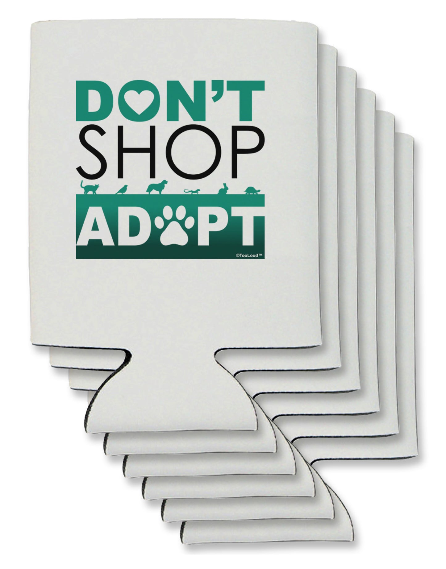 Don't Shop Adopt Can / Bottle Insulator Coolers-Can Coolie-TooLoud-6-Davson Sales