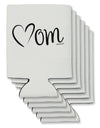 Mom with Brushed Heart Design Can / Bottle Insulator Coolers by TooLoud-Can Coolie-TooLoud-6-Davson Sales