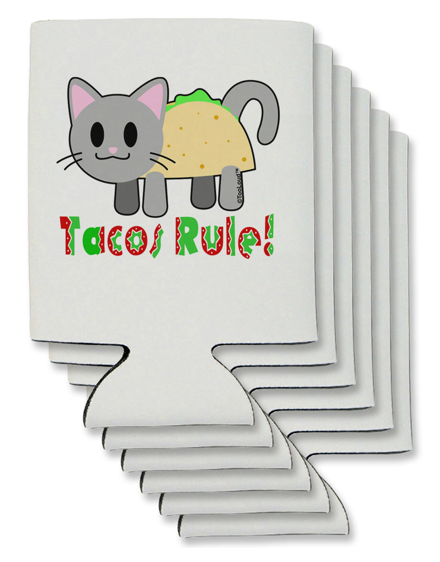 Tacos Rule Taco Cat Design Can / Bottle Insulator Coolers by TooLoud-Can Coolie-TooLoud-1-Davson Sales