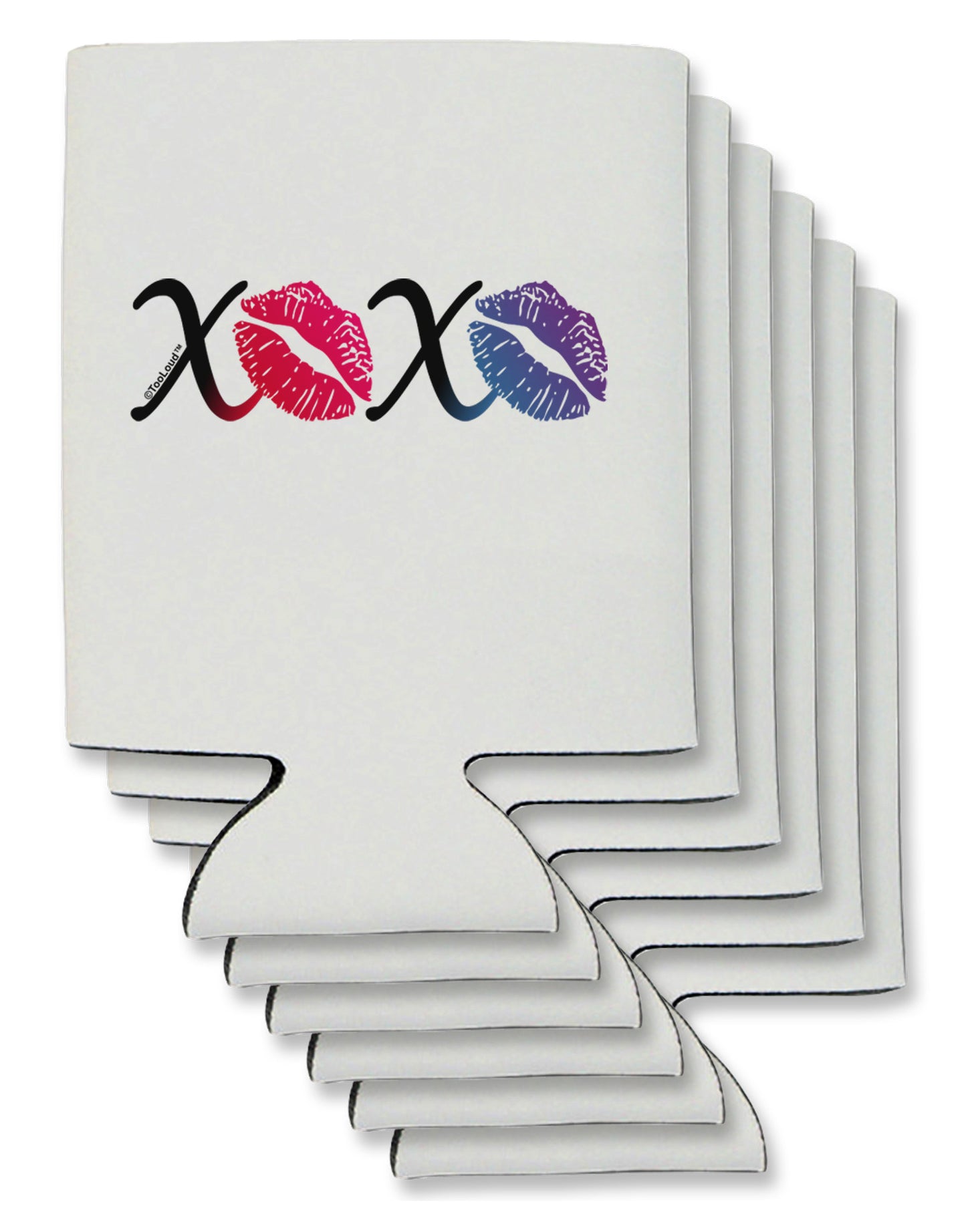 TooLoud XOXO Kisses Can / Bottle Insulator Coolers-Can Coolie-TooLoud-6-Davson Sales