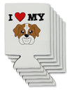 I Heart My - Cute Bulldog - Red Can / Bottle Insulator Coolers by TooLoud-Can Coolie-TooLoud-6-Davson Sales