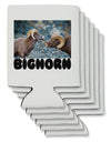 Two Bighorn Rams Text Can / Bottle Insulator Coolers-Can Coolie-TooLoud-6 Pieces-Davson Sales