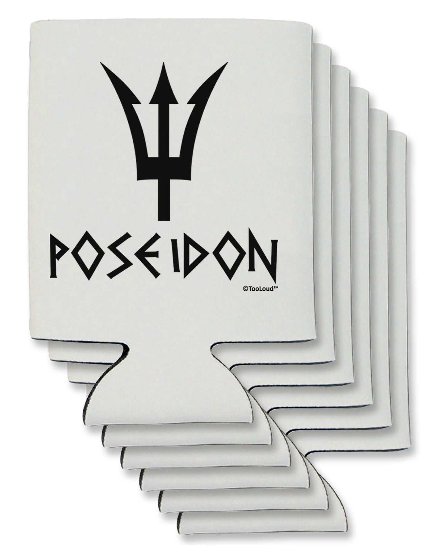 Trident of Poseidon with Text - Greek Mythology Can / Bottle Insulator Coolers by TooLoud-Can Coolie-TooLoud-6-Davson Sales