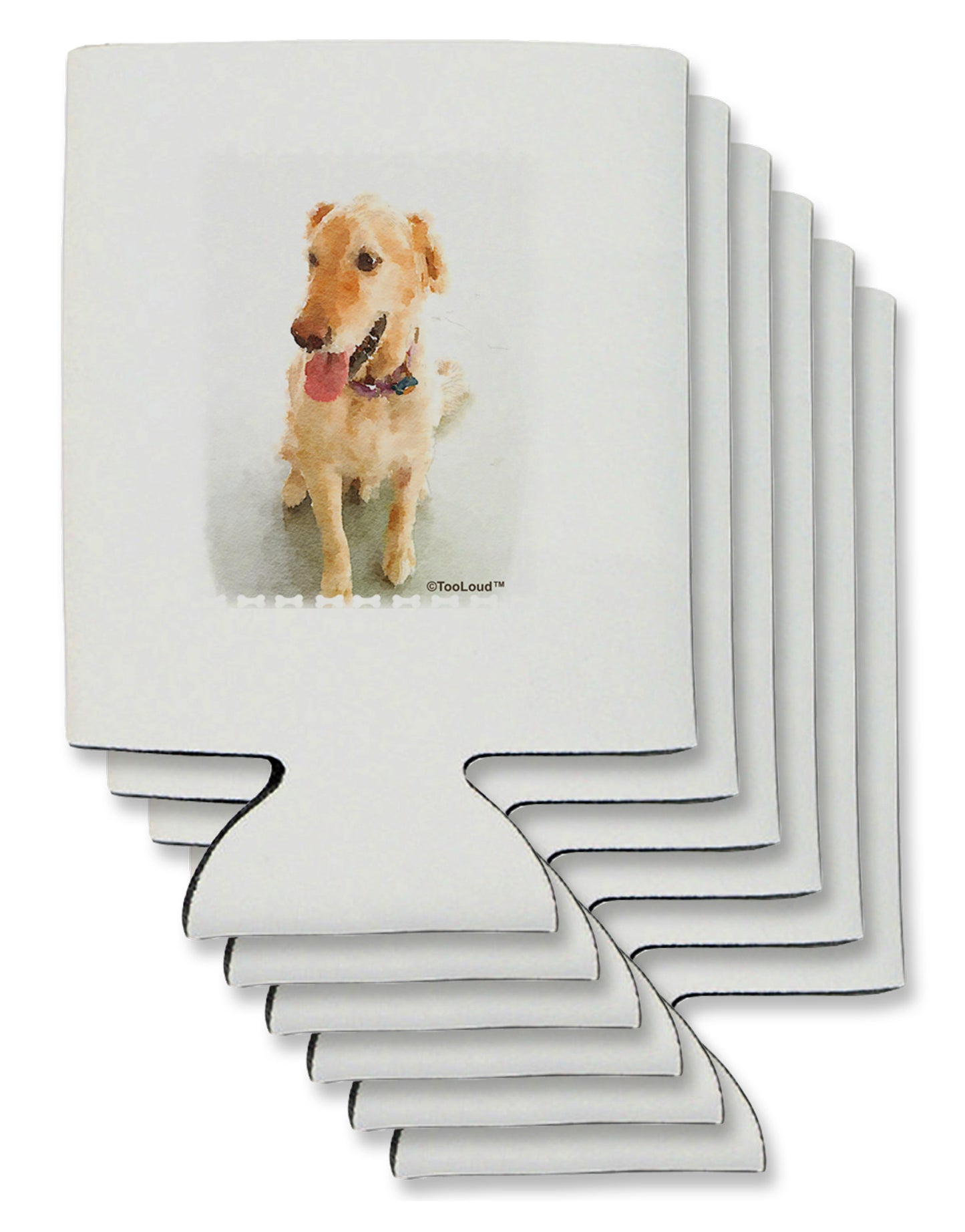 Golden Retriever Watercolor Can / Bottle Insulator Coolers-Can Coolie-TooLoud-6-Davson Sales