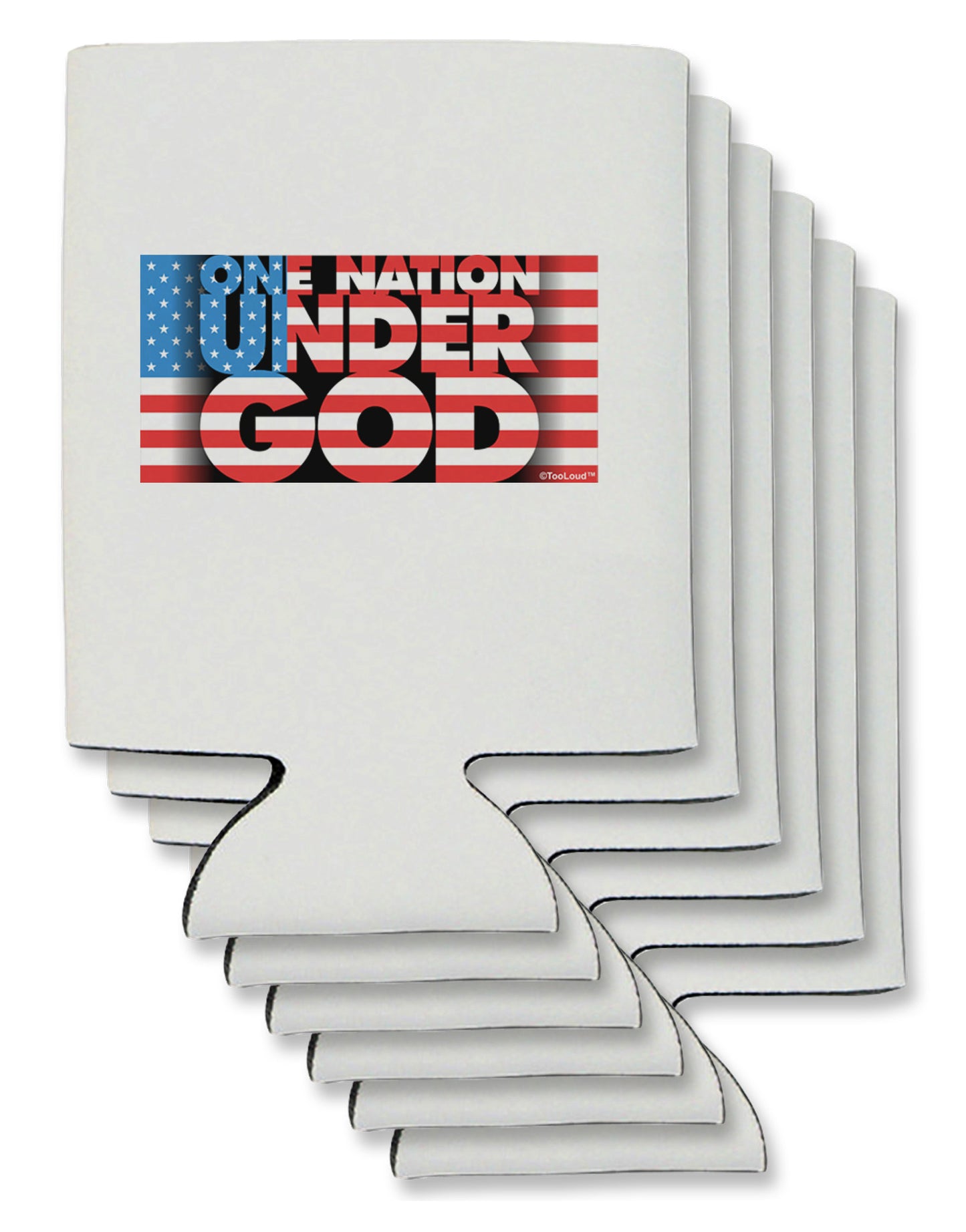 One Nation Under God Can / Bottle Insulator Coolers-Can Coolie-TooLoud-6-Davson Sales