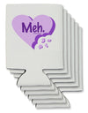 Meh Candy Heart Purple - Valentines Day Can / Bottle Insulator Coolers by TooLoud-Can Coolie-TooLoud-6-Davson Sales