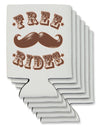Free Mustache Rides Can / Bottle Insulator Coolers-Can Coolie-TooLoud-6 Pieces-Davson Sales