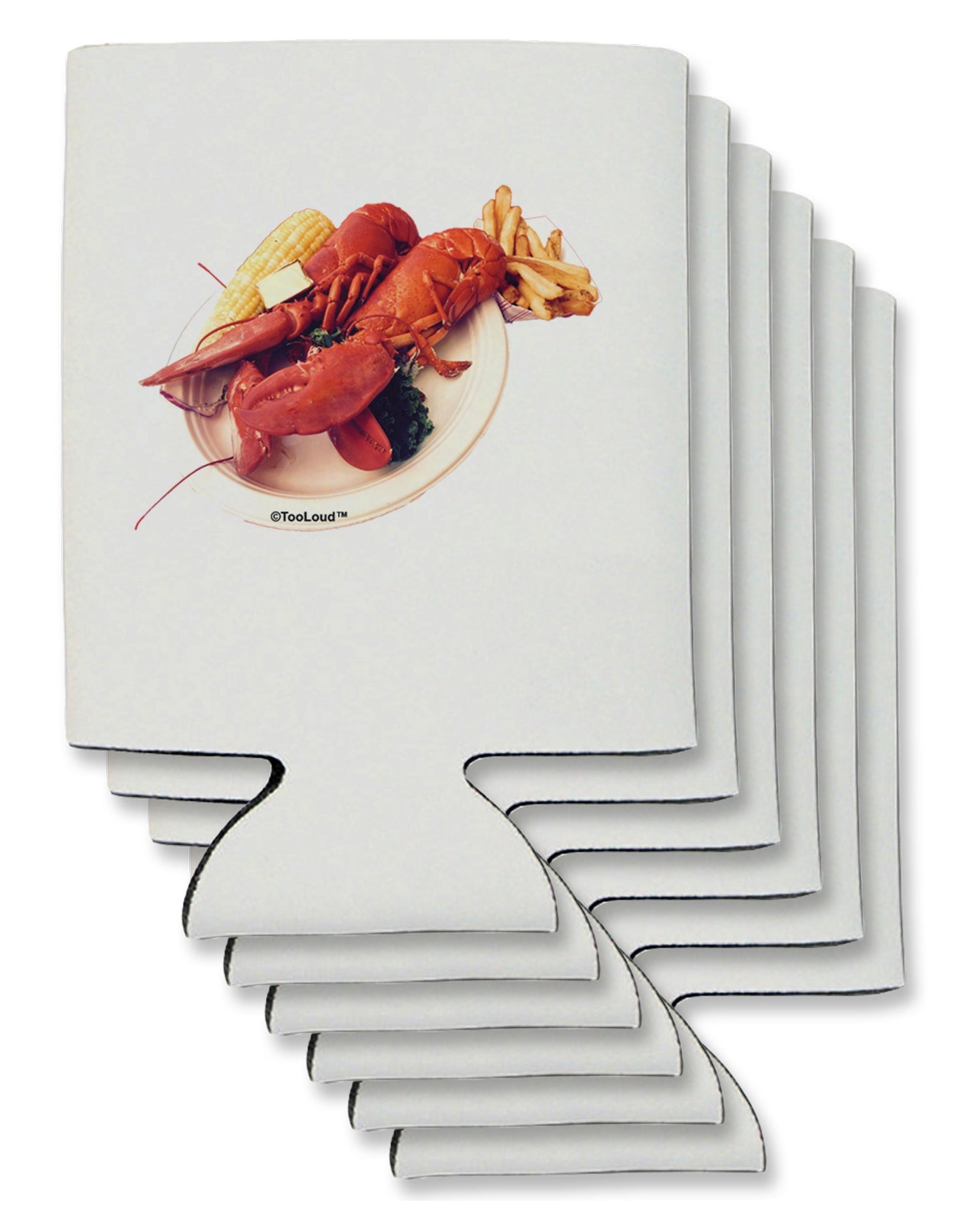 Lobster Plate Can / Bottle Insulator Coolers-Can Coolie-TooLoud-6 Pieces-Davson Sales