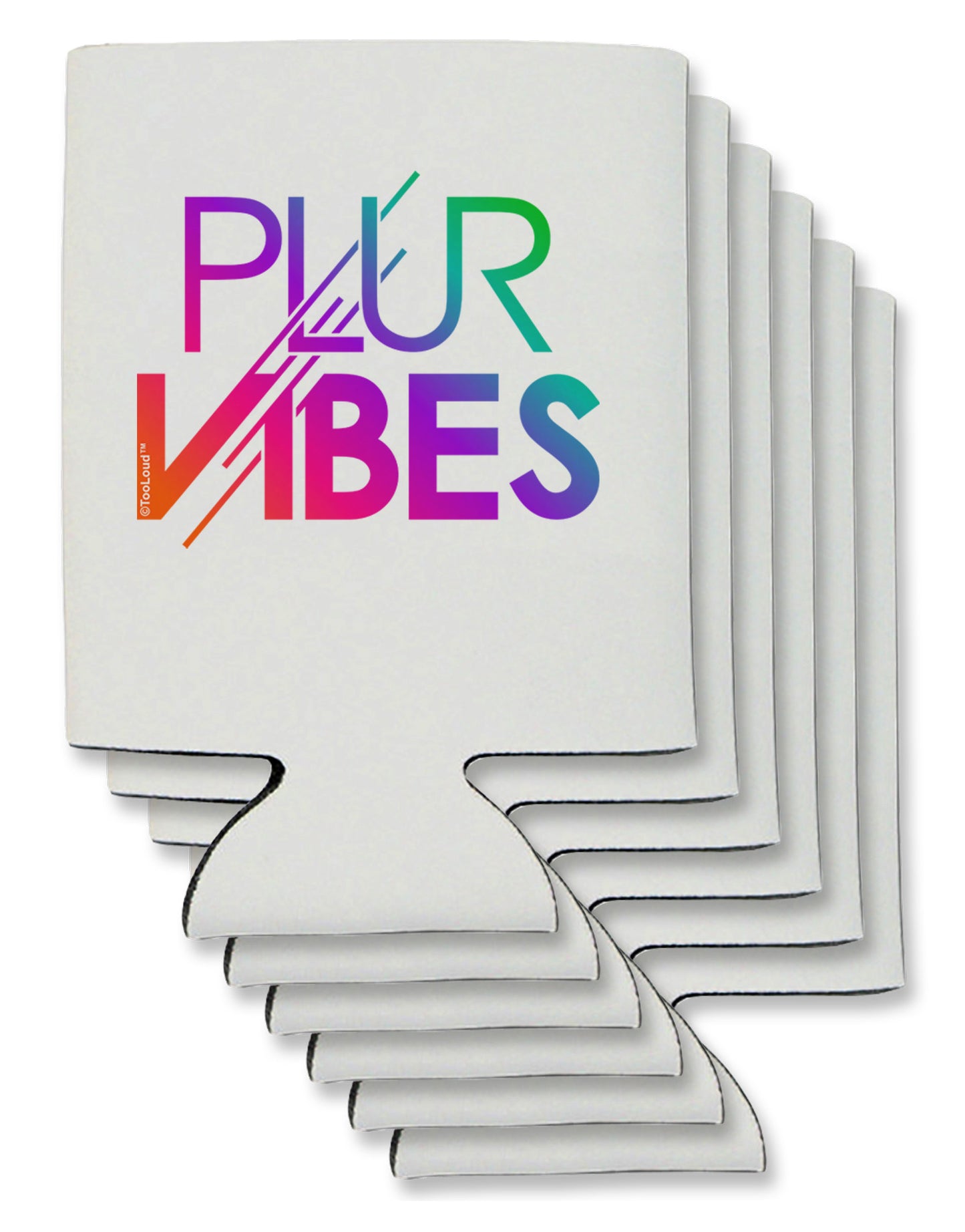 PLUR Vibes Can / Bottle Insulator Coolers-Can Coolie-TooLoud-6-Davson Sales