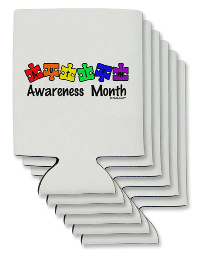 Autism Awareness Month - Colorful Puzzle Pieces Can / Bottle Insulator Coolers by TooLoud-Can Coolie-TooLoud-6-Davson Sales