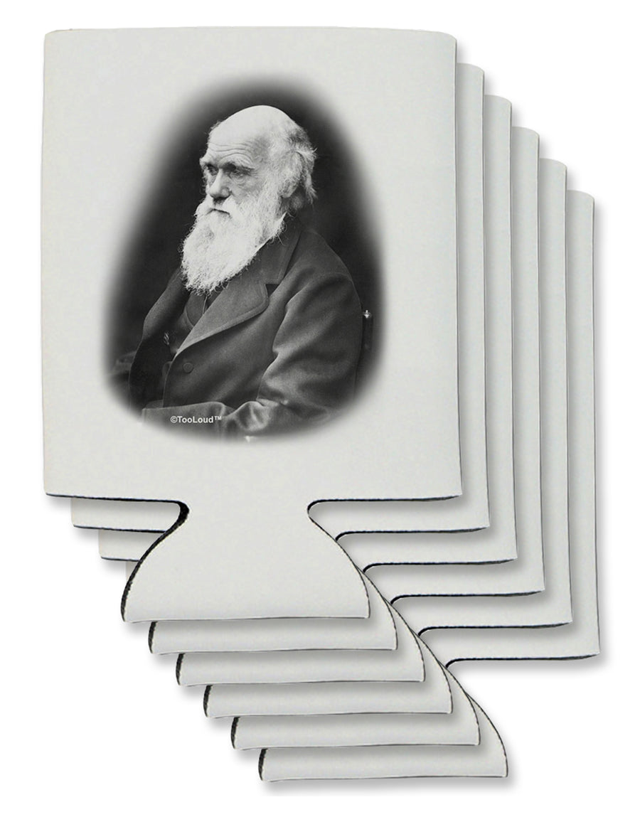 Charles Darwin Black and White Can / Bottle Insulator Coolers by TooLoud-Can Coolie-TooLoud-1-Davson Sales