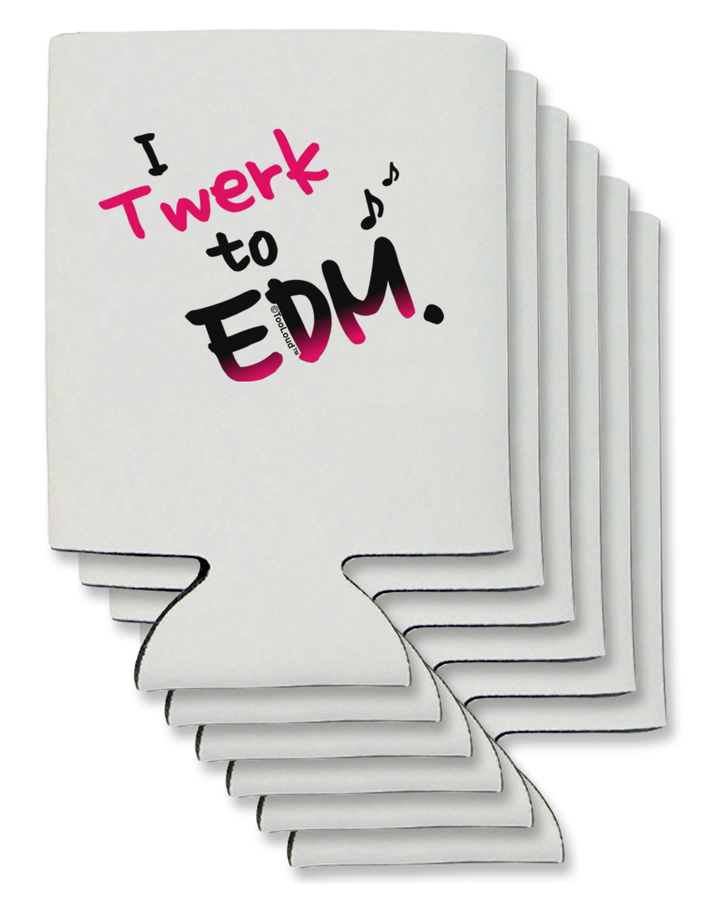 Twerk To EDM Pink Can / Bottle Insulator Coolers-Can Coolie-TooLoud-6-Davson Sales