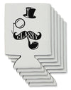 Classy Tophat Mustache Pipe and Monocle Can / Bottle Insulator Coolers-Can Coolie-TooLoud-6 Pieces-Davson Sales