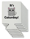 It's Caturday Cute Cat Design Can / Bottle Insulator Coolers by TooLoud-Can Coolie-TooLoud-6-Davson Sales