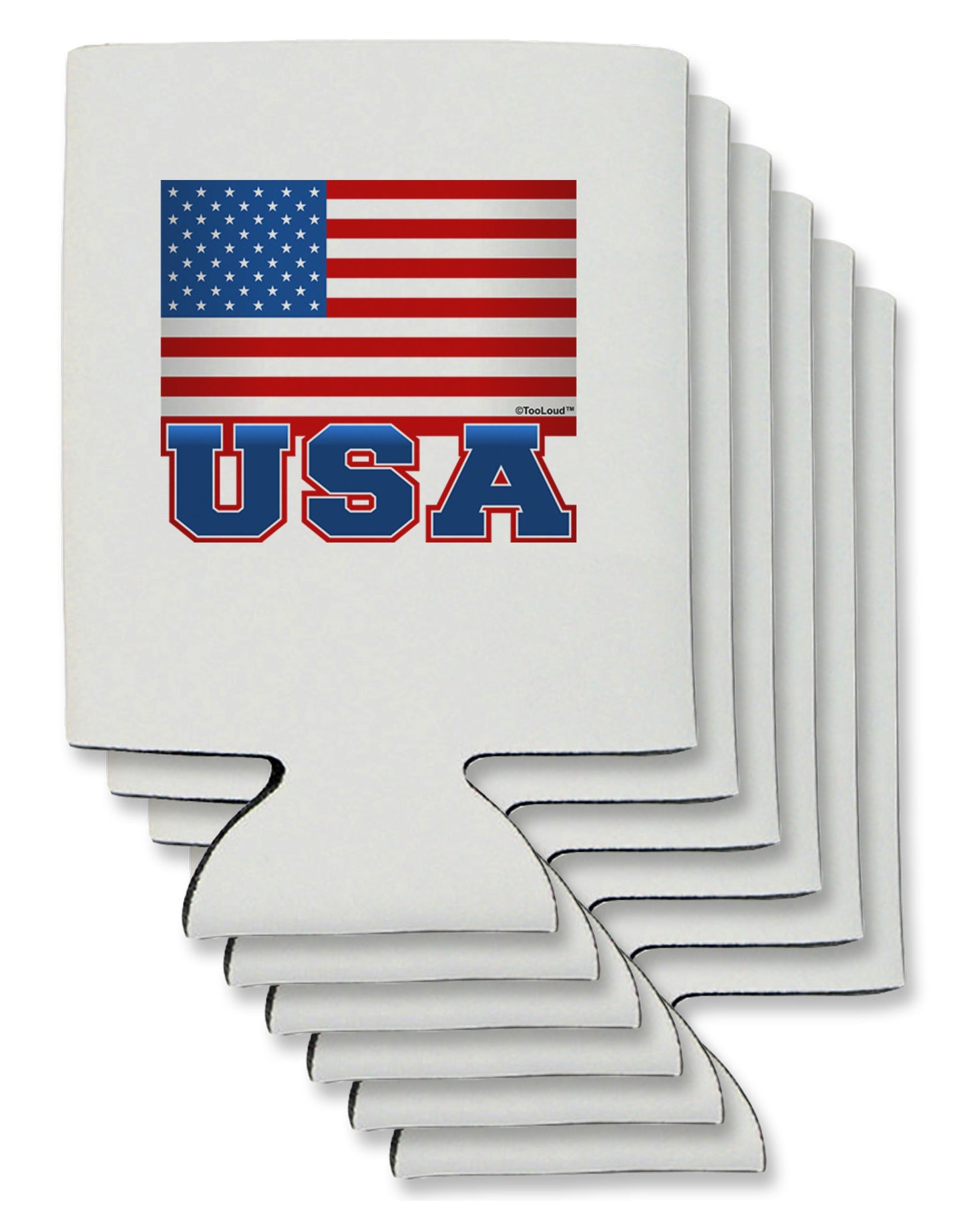 USA Flag Can / Bottle Insulator Coolers-Can Coolie-TooLoud-6-Davson Sales