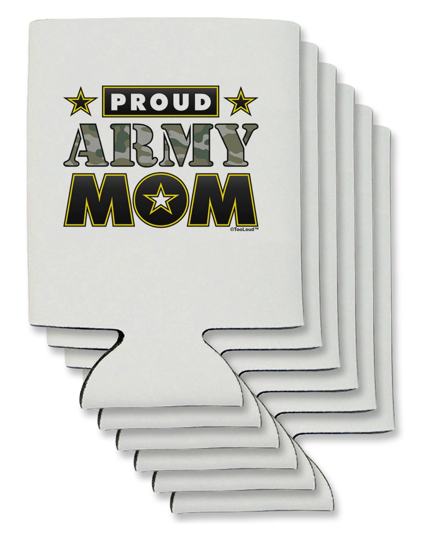 Proud Army Mom Can / Bottle Insulator Coolers-Can Coolie-TooLoud-6-Davson Sales