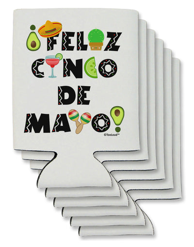 Feliz Cinco de Mayo - Fiesta Icons Can / Bottle Insulator Coolers by TooLoud-Can Coolie-TooLoud-6-Davson Sales