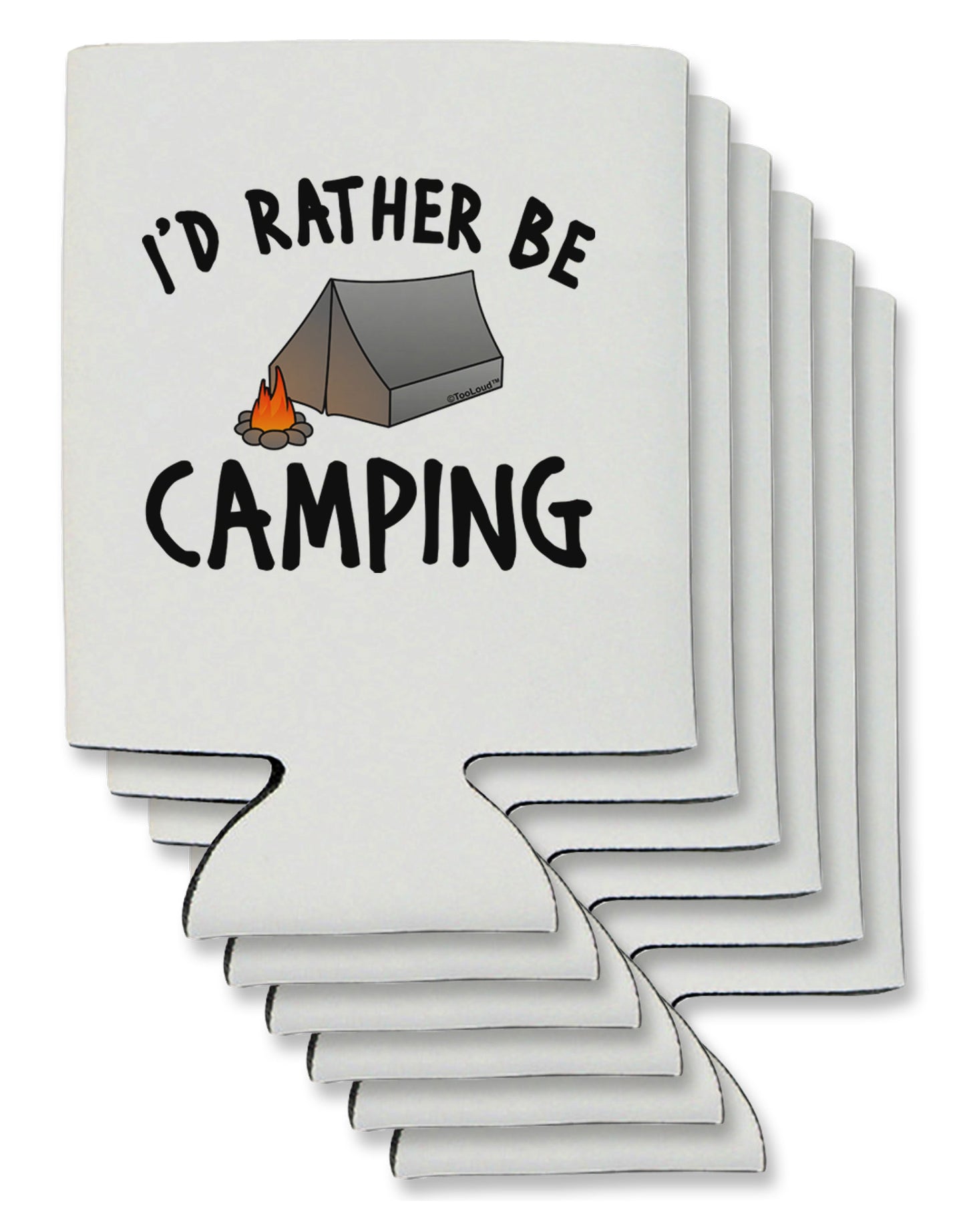 I'd Rather Be Camping Can / Bottle Insulator Coolers-Can Coolie-TooLoud-6-Davson Sales