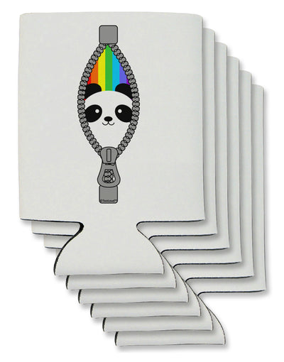 Rainbow Panda Peeking Out of Zipper Can / Bottle Insulator Coolers by TooLoud-Can Coolie-TooLoud-6-Davson Sales