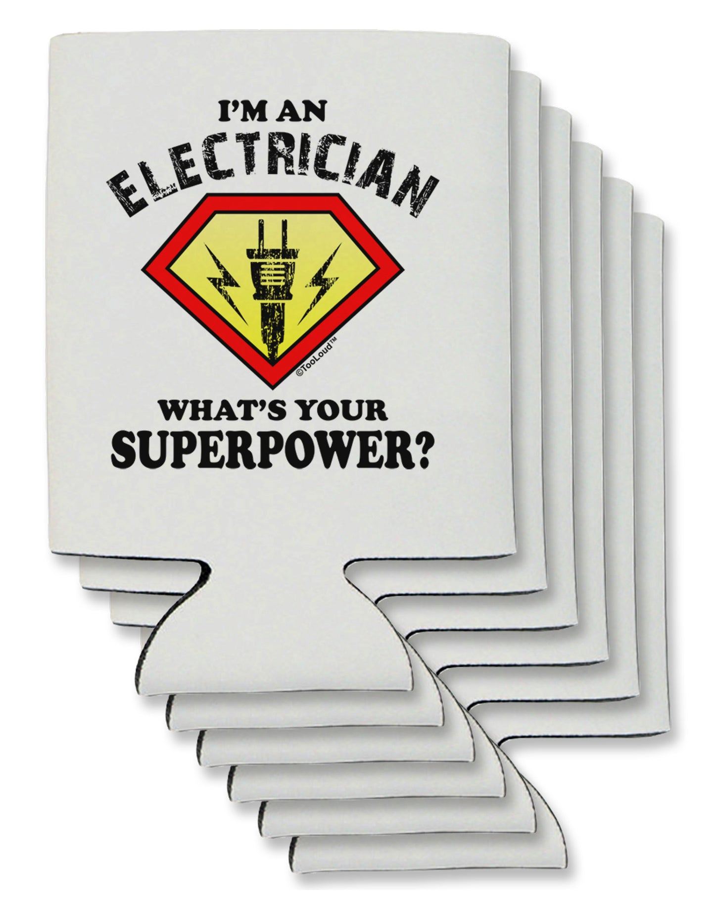 Electrician - Superpower Can / Bottle Insulator Coolers-Can Coolie-TooLoud-6-Davson Sales