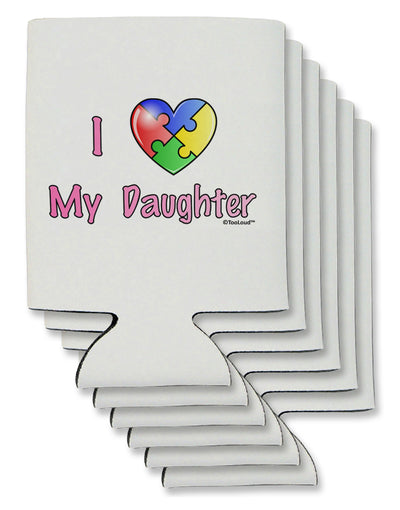 I Heart My Daughter - Autism Awareness Can / Bottle Insulator Coolers by TooLoud-Can Coolie-TooLoud-6-Davson Sales