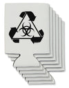 Recycle Biohazard Sign Black and White Can / Bottle Insulator Coolers by TooLoud-Can Coolie-TooLoud-6-Davson Sales