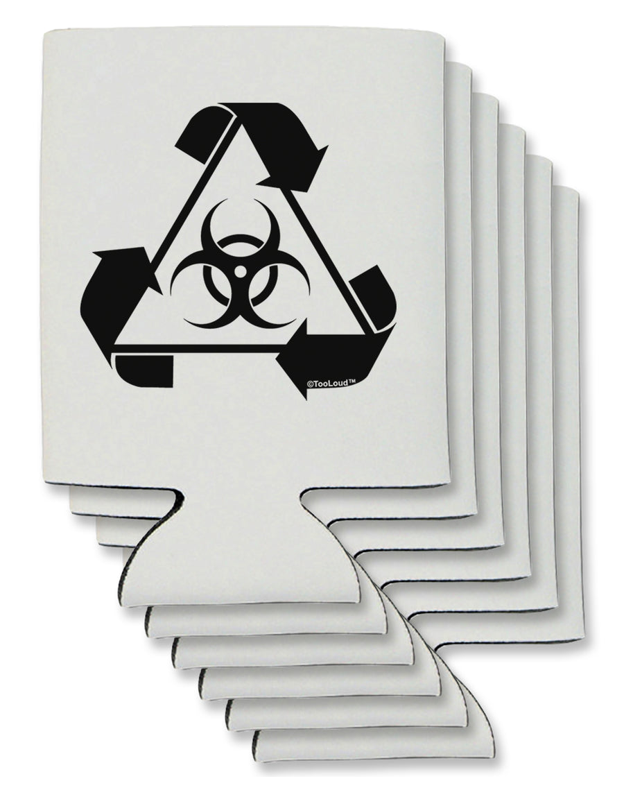 Recycle Biohazard Sign Black and White Can / Bottle Insulator Coolers by TooLoud-Can Coolie-TooLoud-1-Davson Sales