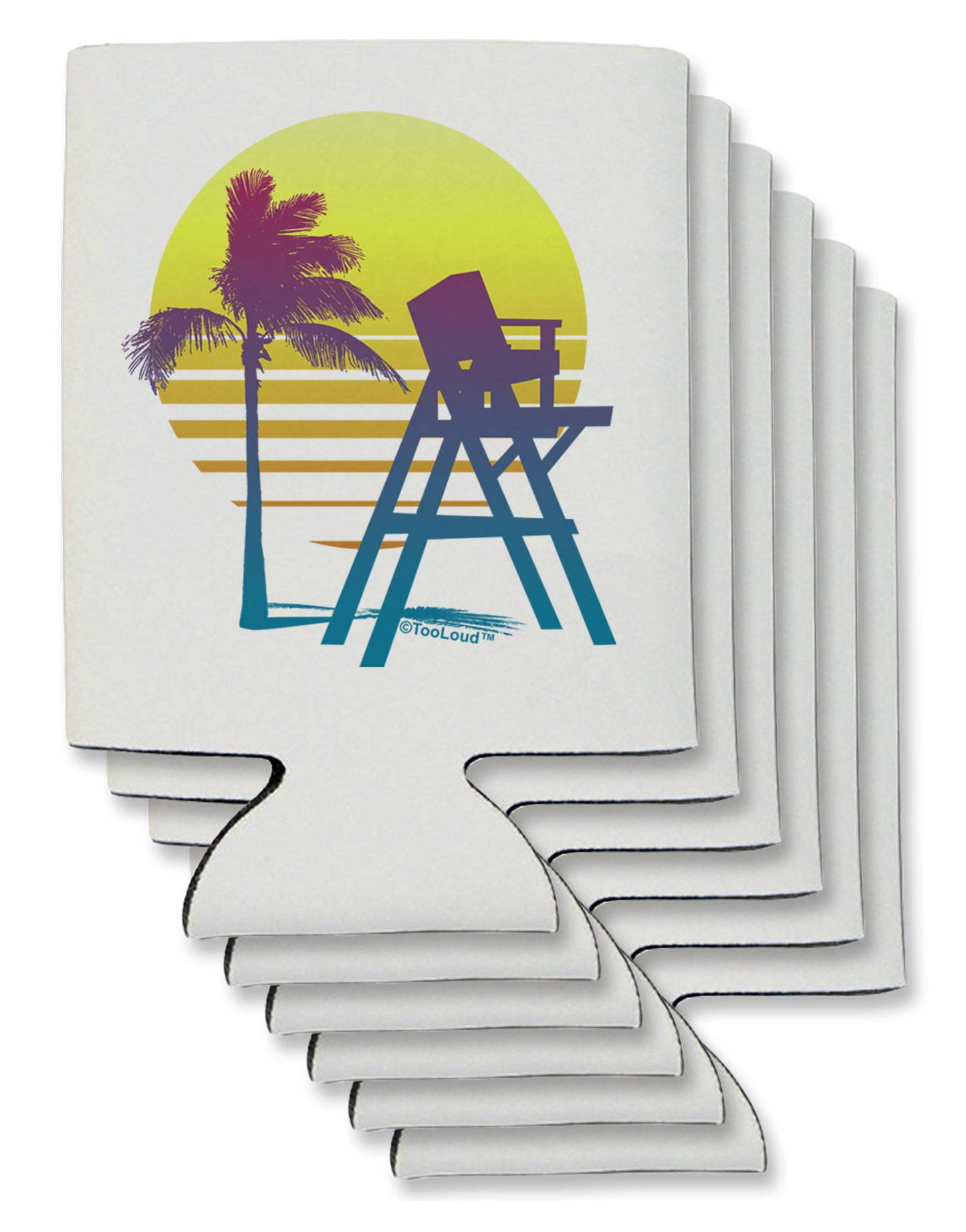LA Beach Silhouette Letters Can / Bottle Insulator Coolers-Can Coolie-TooLoud-6-Davson Sales